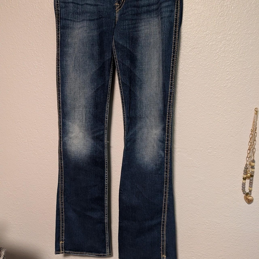 Silver Jeans Dark Blue Straight Leg Jeans